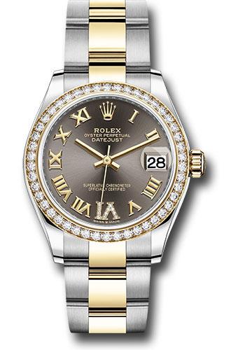 rolex-steel-and-yellow-gold-datejust-31-watch-diamond-bezel-dark-grey-diamond-roman-six-dial-oyster-bracelet-278383rbr-dkgdr6o