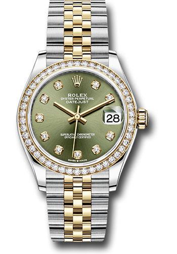 rolex-steel-and-yellow-gold-datejust-31-watch-diamond-bezel-olive-green-diamond-dial-jubilee-bracelet-278383rbr-ogdj