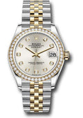 rolex-steel-and-yellow-gold-datejust-31-watch-diamond-bezel-silver-diamond-dial-jubilee-bracelet-278383rbr-sdj