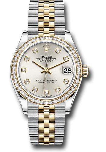 rolex-steel-and-yellow-gold-datejust-31-watch-diamond-bezel-silver-diamond-dial-jubilee-bracelet-278383rbr-sdj