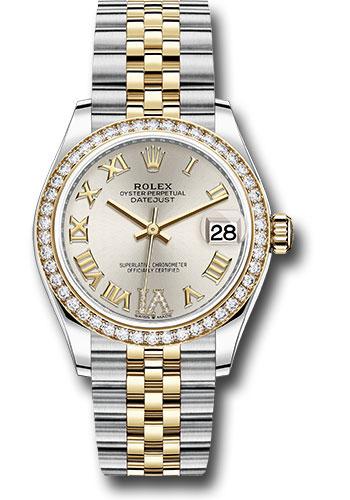 rolex-steel-and-yellow-gold-datejust-31-watch-diamond-bezel-silver-diamond-roman-six-dial-jubilee-bracelet-278383rbr-sdr6j