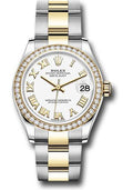 rolex-steel-and-yellow-gold-datejust-31-watch-diamond-bezel-white-roman-dial-oyster-bracelet-278383rbr-wro