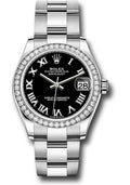 rolex-steel-and-white-gold-datejust-31-watch-diamond-bezel-black-roman-dial-oyster-bracelet-278384rbr-bkro