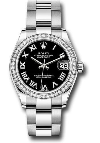 rolex-steel-and-white-gold-datejust-31-watch-diamond-bezel-black-roman-dial-oyster-bracelet-278384rbr-bkro