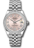 rolex-steel-and-white-gold-datejust-31-watch-diamond-bezel-pink-roman-diamond-6-dial-jubilee-bracelet-278384rbr-pdr6j