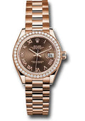 rolex-everose-gold-lady-datejust-28-watch-44-diamond-bezel-chocolate-roman-dial-president-bracelet-279135rbr-chorp