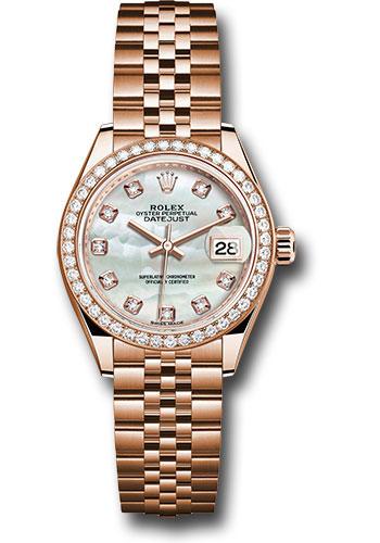 rolex-everose-gold-lady-datejust-28-watch-44-diamond-bezel-mother-of-pearl-diamond-dial-jubilee-bracelet-279135rbr-mdj