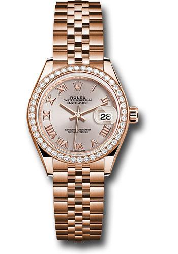 rolex-everose-gold-lady-datejust-28-watch-44-diamond-bezel-sundust-roman-dial-jubilee-bracelet-279135rbr-srj