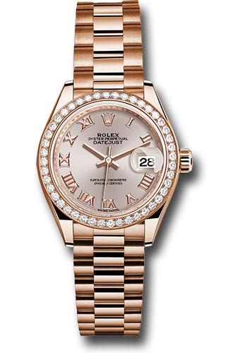rolex-everose-gold-lady-datejust-28-watch-44-diamond-bezel-sundust-roman-dial-president-bracelet-279135rbr-srp