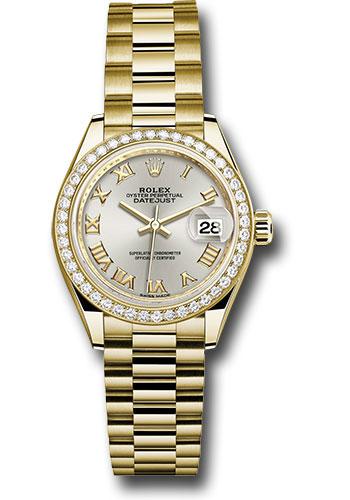 rolex-yellow-gold-lady-datejust-28-watch-44-diamond-bezel-silver-roman-dial-president-bracelet-279138rbr-srp
