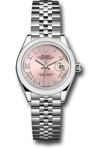 rolex-steel-lady-datejust-28-watch-domed-bezel-pink-roman-dial-jubilee-bracelet-279160-prj