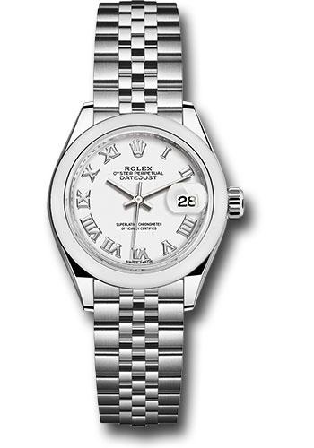 rolex-steel-lady-datejust-28-watch-domed-bezel-white-roman-dial-jubilee-bracelet-279160-wrj