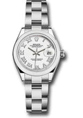 rolex-steel-lady-datejust-28-watch-domed-bezel-white-roman-dial-oyster-bracelet-279160-wro