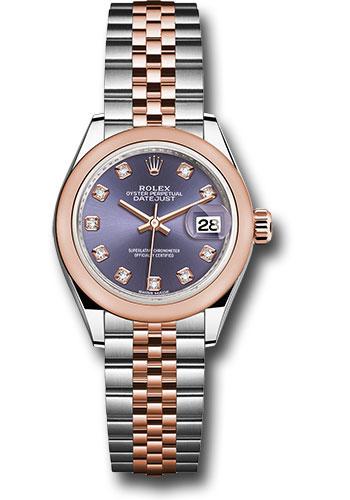 rolex-steel-and-everose-gold-rolesor-lady-datejust-28-watch-domed-bezel-aubergine-diamond-dial-jubilee-bracelet-279161-audj