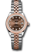 rolex-steel-and-everose-gold-rolesor-lady-datejust-28-watch-domed-bezel-chocolate-diamond-dial-jubilee-bracelet-279161-chodj