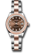 rolex-steel-and-everose-gold-rolesor-lady-datejust-28-watch-domed-bezel-chocolate-diamond-dial-oyster-bracelet-279161-chodo