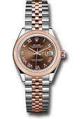 rolex-steel-and-everose-gold-rolesor-lady-datejust-28-watch-domed-bezel-chocolate-roman-dial-jubilee-bracelet-279161-chorj