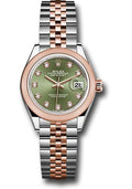 rolex-steel-and-everose-gold-rolesor-lady-datejust-28-watch-domed-bezel-olive-green-diamond-dial-jubilee-bracelet-279161-ogdj