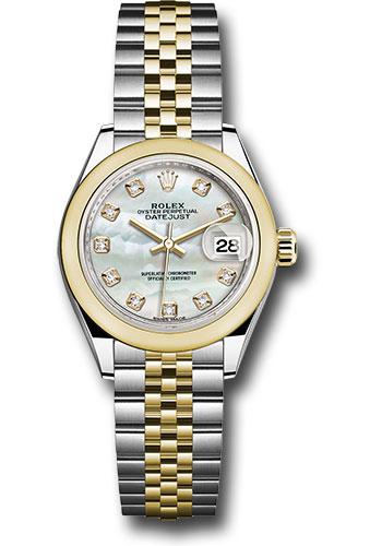 rolex-steel-and-yellow-gold-rolesor-lady-datejust-28-watch-domed-bezel-white-mother-of-pearl-diamond-dial-jubilee-bracelet-279163-mdj