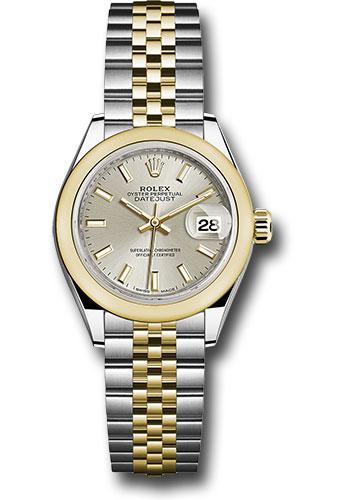 rolex-steel-and-yellow-gold-rolesor-lady-datejust-28-watch-domed-bezel-silver-index-dial-jubilee-bracelet-279163-sij