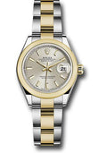 rolex-steel-and-yellow-gold-rolesor-lady-datejust-28-watch-domed-bezel-silver-index-dial-oyster-bracelet-279163-sio