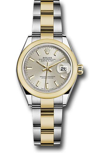 rolex-steel-and-yellow-gold-rolesor-lady-datejust-28-watch-domed-bezel-silver-index-dial-oyster-bracelet-279163-sio