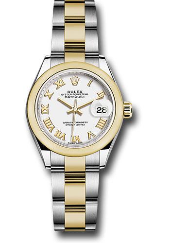rolex-steel-and-yellow-gold-rolesor-lady-datejust-28-watch-domed-bezel-white-roman-dial-oyster-bracelet-279163-wro
