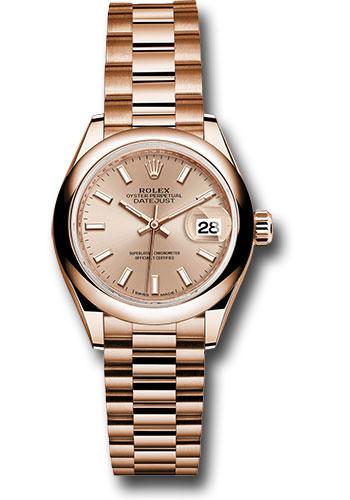 rolex-everose-gold-lady-datejust-28-watch-domed-bezel-pink-sundust-index-dial-president-bracelet-279165-pip