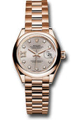 rolex-everose-gold-lady-datejust-28-watch-domed-bezel-silver-sundust-diamond-star-dial-president-bracelet-279165-s9dix8dp