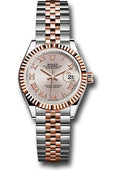 rolex-steel-and-everose-gold-rolesor-lady-datejust-28-watch-fluted-bezel-sundust-roman-dial-jubilee-bracelet-279171-surj