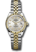 rolex-steel-and-yellow-gold-rolesor-lady-datejust-28-watch-fluted-bezel-silver-diamond-dial-jubilee-bracelet-279173-sdj