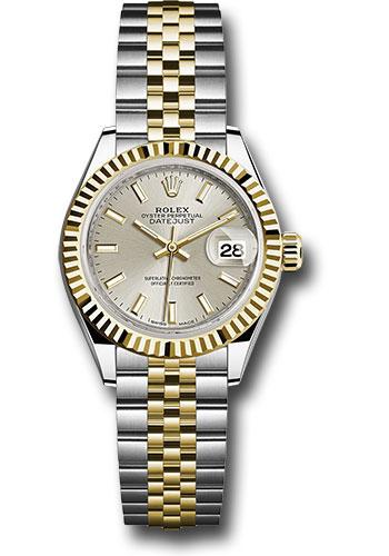 rolex-steel-and-yellow-gold-rolesor-lady-datejust-28-watch-fluted-bezel-silver-index-dial-jubilee-bracelet-279173-sij