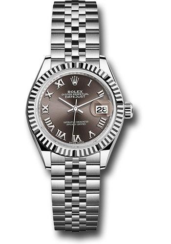 rolex-steel-and-white-gold-rolesor-lady-datejust-28-watch-fluted-bezel-dark-grey-roman-dial-jubilee-bracelet-279174-dgrj