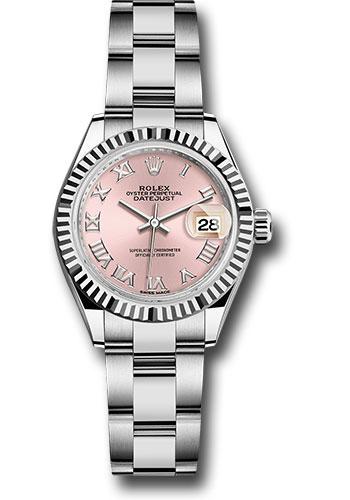 rolex-steel-and-white-gold-rolesor-lady-datejust-28-watch-fluted-bezel-pink-roman-dial-oyster-bracelet-279174-pro