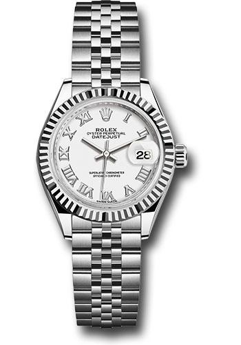 rolex-steel-and-white-gold-rolesor-lady-datejust-28-watch-fluted-bezel-white-roman-dial-jubilee-bracelet-279174-wrj
