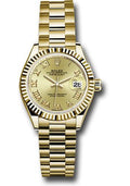 rolex-yellow-gold-lady-datejust-28-watch-fluted-bezel-champagne-roman-dial-president-bracelet-279178-chrp