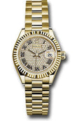 rolex-yellow-gold-lady-datejust-28-watch-fluted-bezel-diamond-paved-roman-dial-president-bracelet-279178-dprp