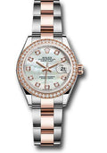 rolex-steel-and-everose-gold-rolesor-lady-datejust-28-watch-diamond-bezel-white-mother-of-pearl-diamond-dial-oyster-bracelet-279381rbr-mdo
