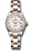 rolex-steel-and-everose-gold-rolesor-lady-datejust-28-watch-diamond-bezel-white-roman-dial-oyster-bracelet-279381rbr-wro
