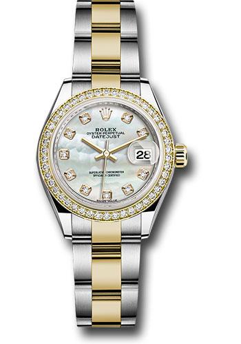 rolex-steel-and-yellow-gold-rolesor-lady-datejust-28-watch-diamond-bezel-white-mother-of-pearl-diamond-dial-oyster-bracelet-279383rbr-mdo