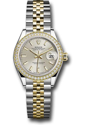 rolex-steel-and-yellow-gold-rolesor-lady-datejust-28-watch-diamond-bezel-silver-index-dial-jubilee-bracelet-279383rbr-sij