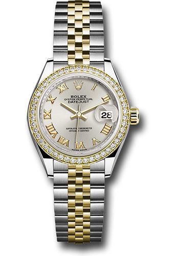 rolex-steel-and-yellow-gold-rolesor-lady-datejust-28-watch-diamond-bezel-silver-roman-dial-jubilee-bracelet-279383rbr-srj