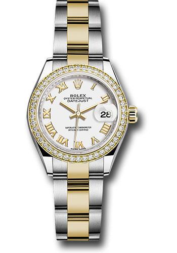 rolex-steel-and-yellow-gold-rolesor-lady-datejust-28-watch-diamond-bezel-white-roman-dial-oyster-bracelet-279383rbr-wro