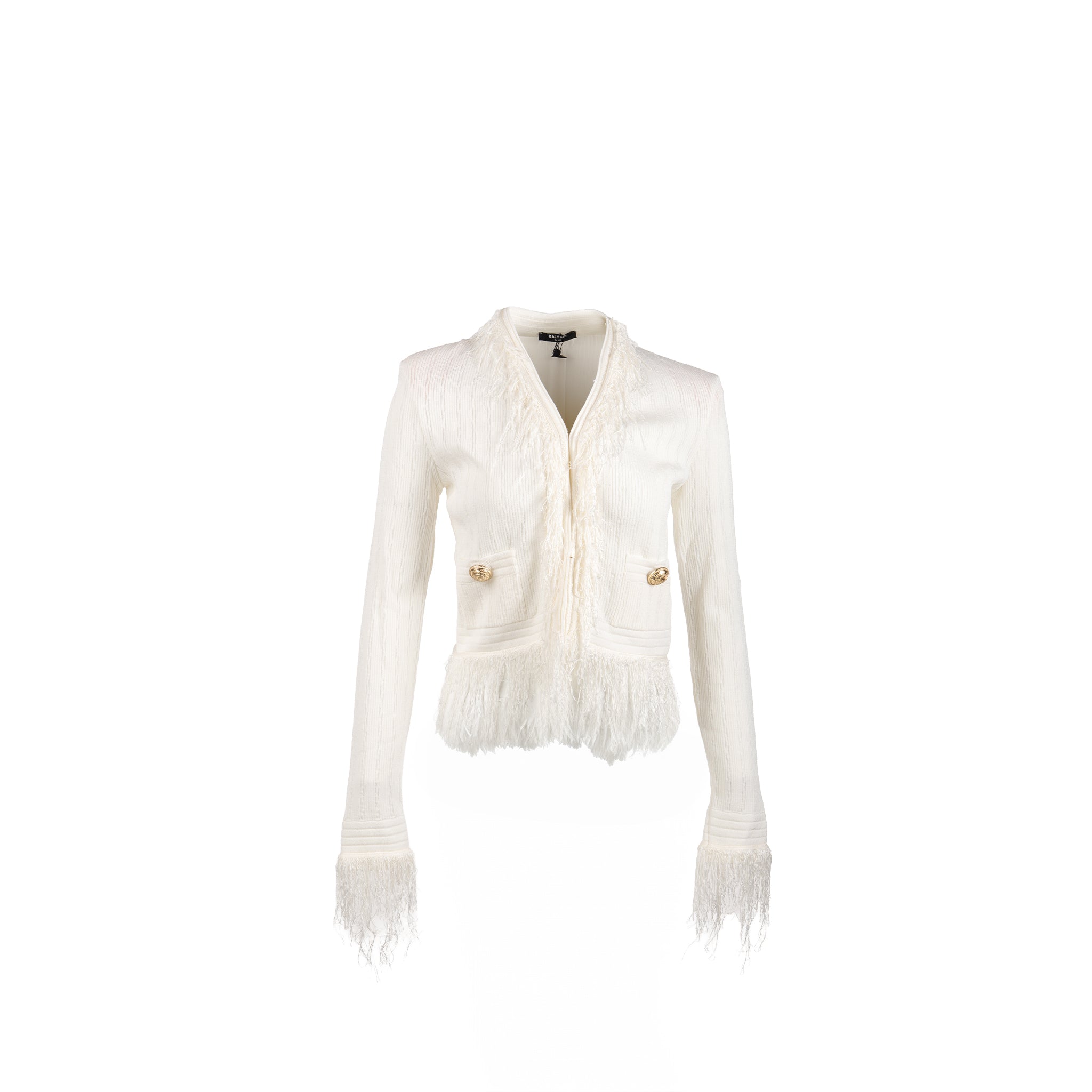 balmain-size-36-cardigan-viscose-polysester-cream