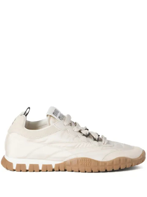 Miu Miu Tyre technical fabric and suede sneakers – 00916