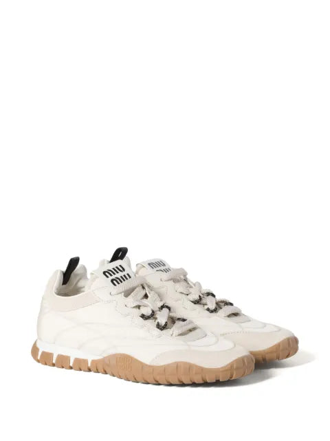 Miu Miu Tyre technical fabric and suede sneakers – 00916