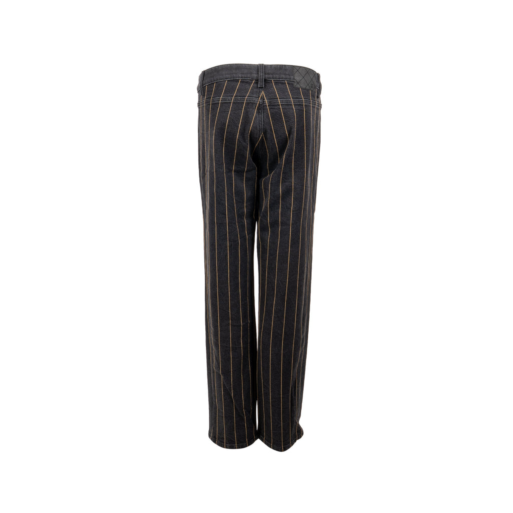 chanel-size-40-gold-striped-jeans-pants-black