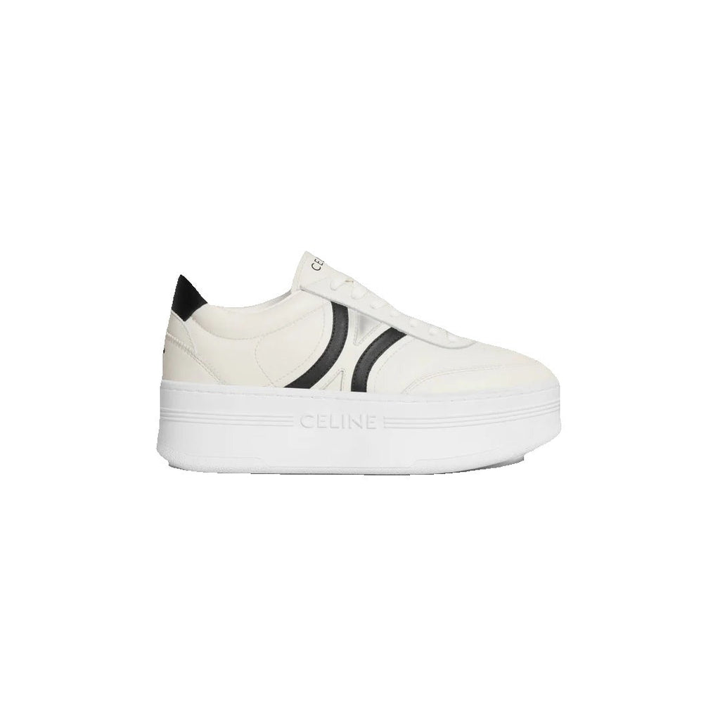 CELINE BLOCK SNEAKERS WITH WEDGE OUTSOLE BLACK & WHITE