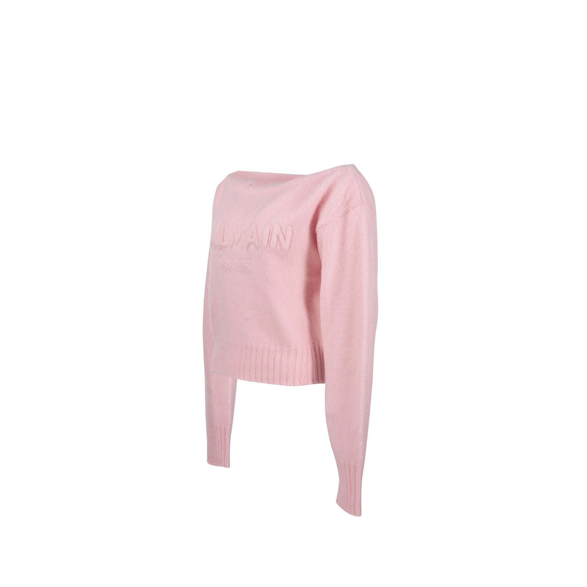 balmain-size-40-slash-neck-long-sleeve-jumper-virgin-wool-cashmere-light-pink