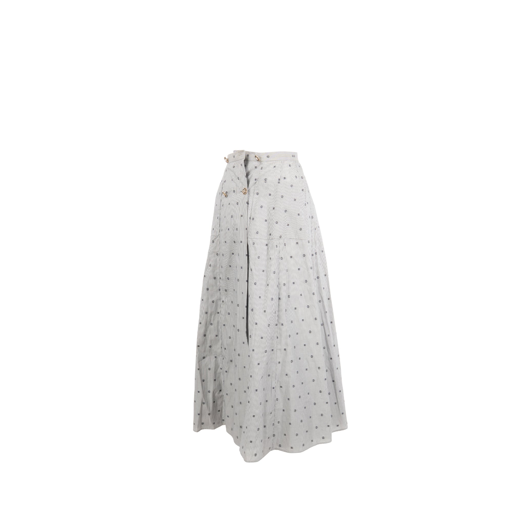 chanel-size-34-22s-pinstripe-with-embroidered-logos-midi-skirt-cotton-black-white